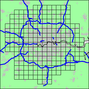Bartholomew 1:5,000 scale London map extent